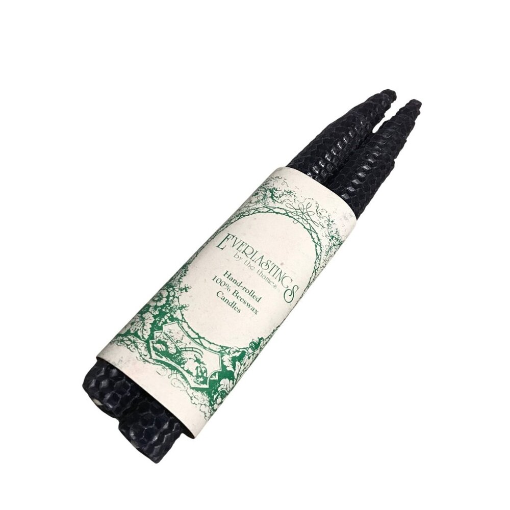 Beeswax Candles Set of 2 Dark Blue 8" Natural & Eco-Friendly
